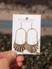 Wild Dogwood Arch shaped hammer brass earrings.