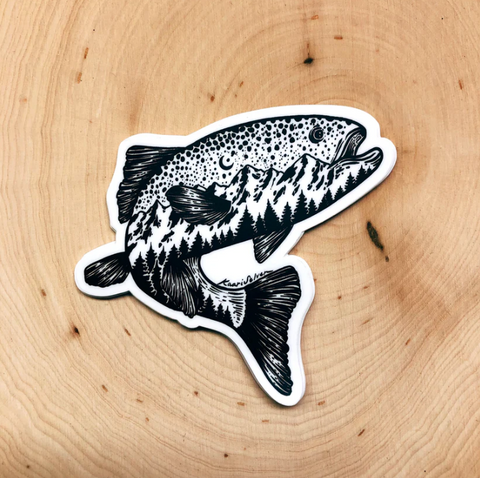 Jumping Salmon sticker