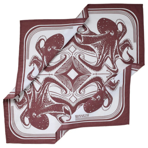 Hearth and Harrow Bandana Octopus red