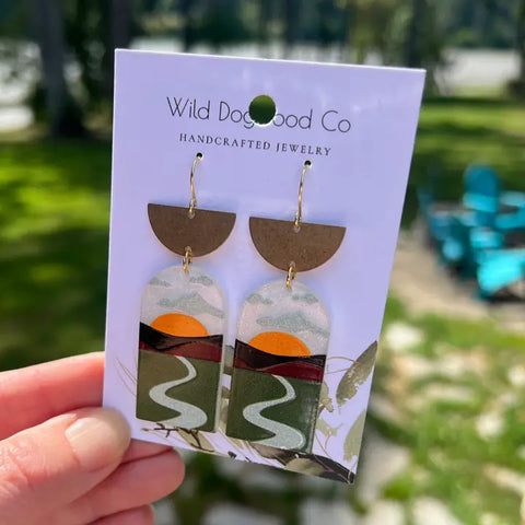 Wild Dogwood Sunset River earrings