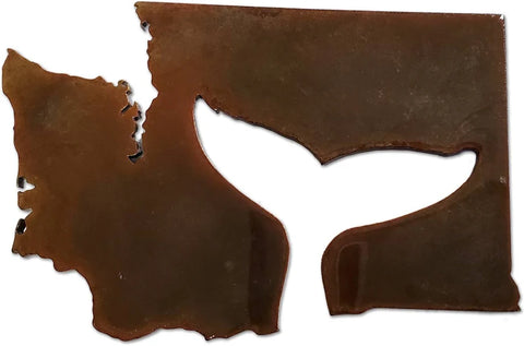 Washington Whale Tail Metal Magnet